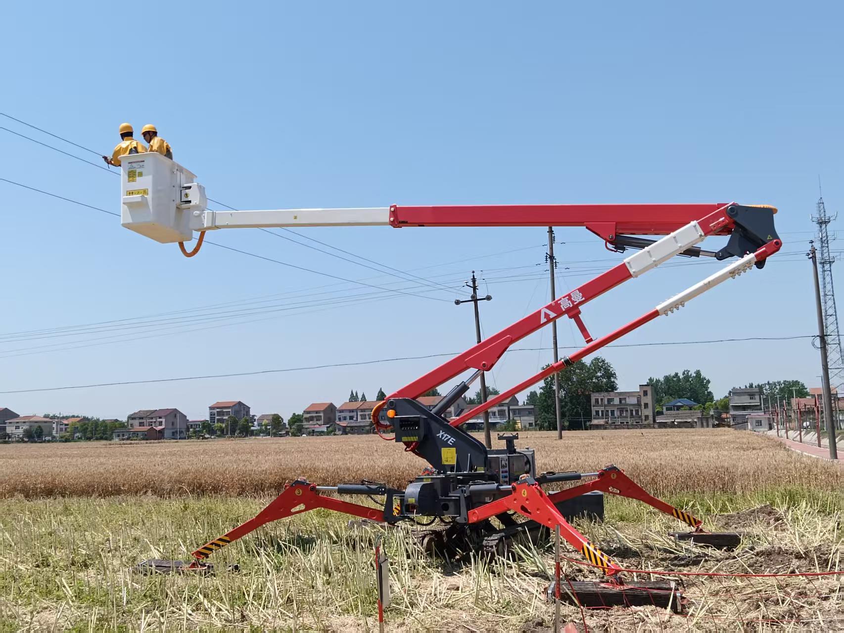 Goman Insulated Spider Lift Cuts Circuit Repair Time for Rough Terrain Operations